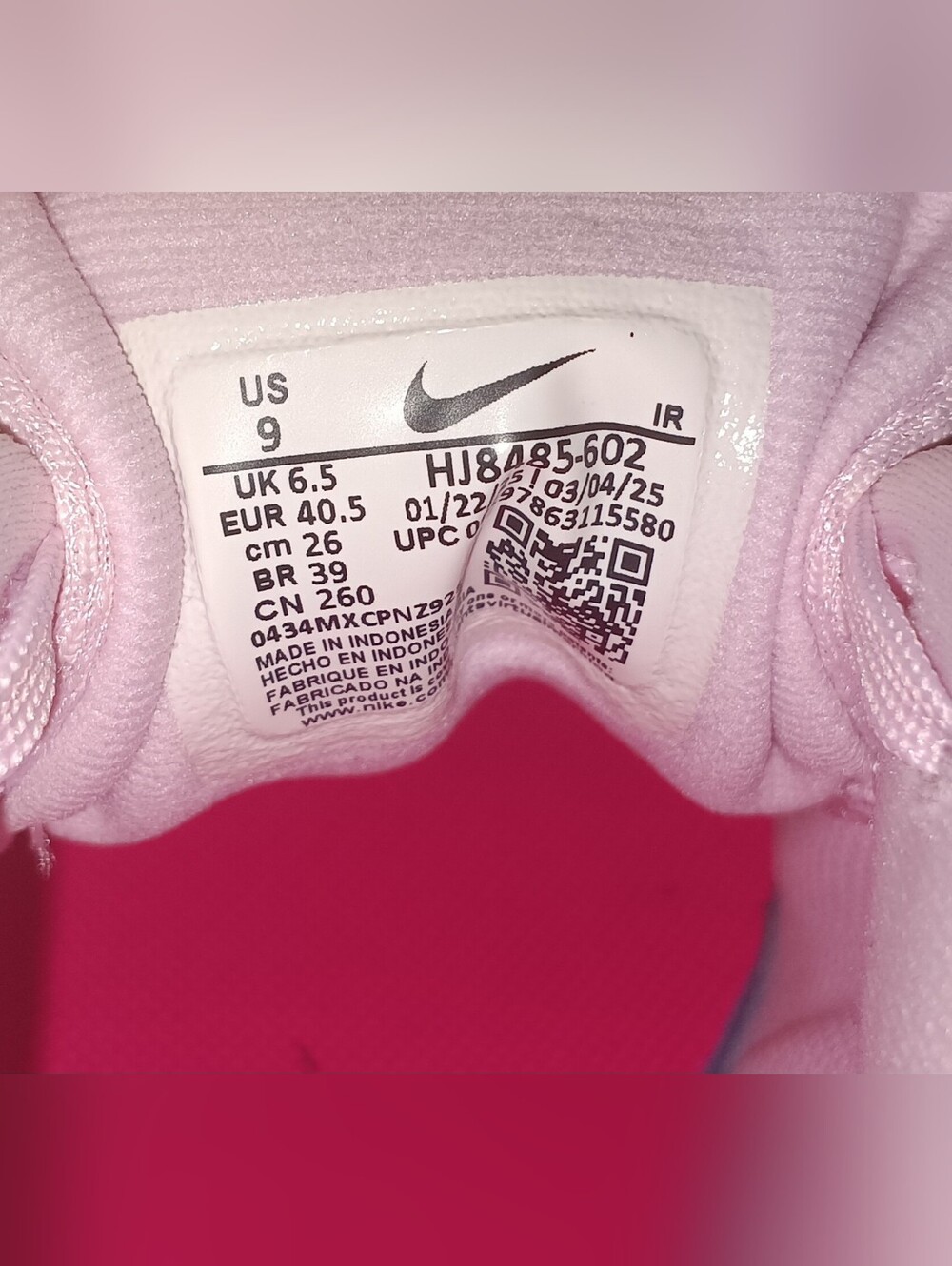 Nike Women’s Revolution 8 Light Pink and Hot Pink Athletic Running Shoes - Picture 4 of 8